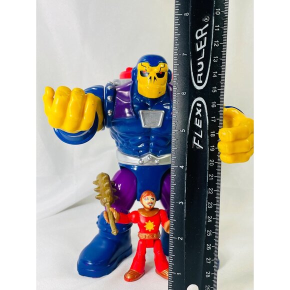 Dc Comics Imaginext 2017 Mongul Supervillain & Knight With Weapon Accessories - Picture 4 of 11